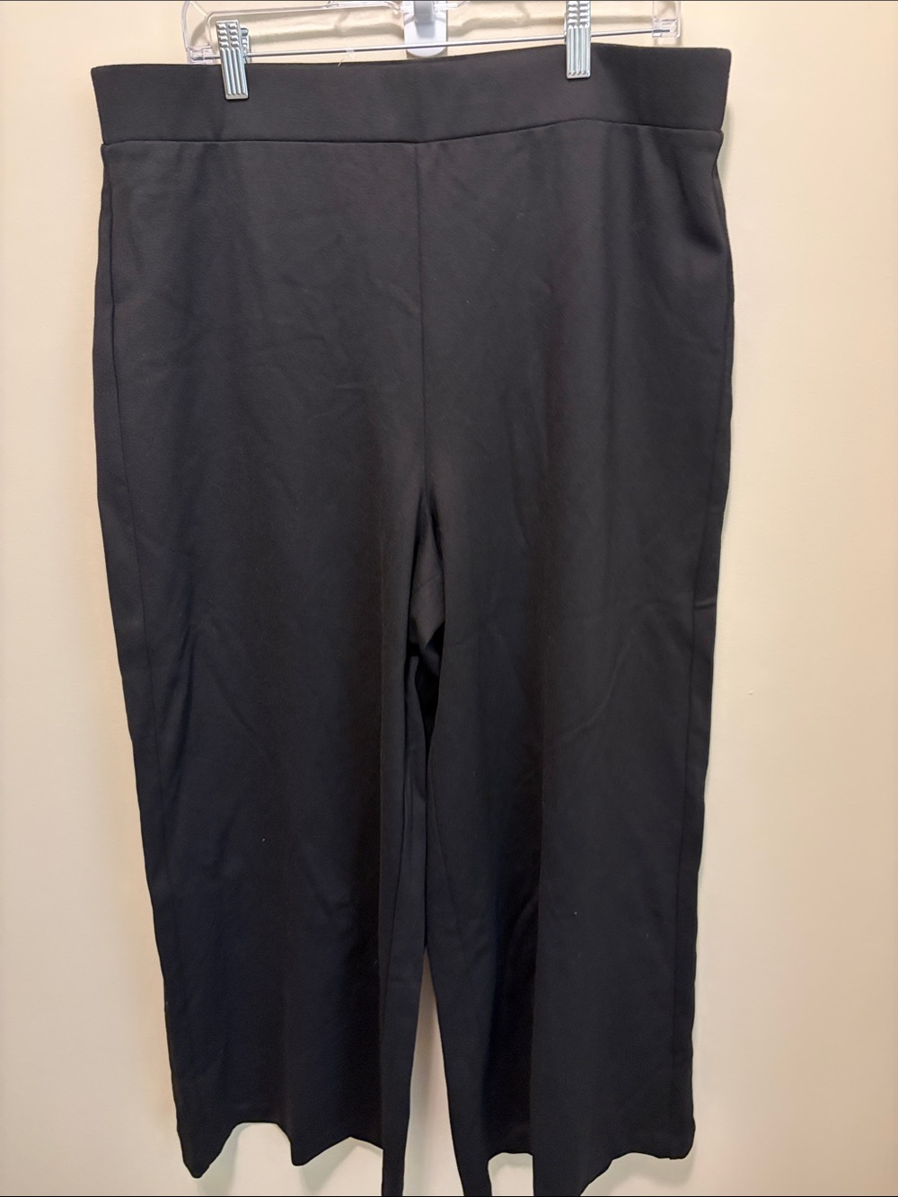 Adrianna Papell Black Wide-Leg Pants